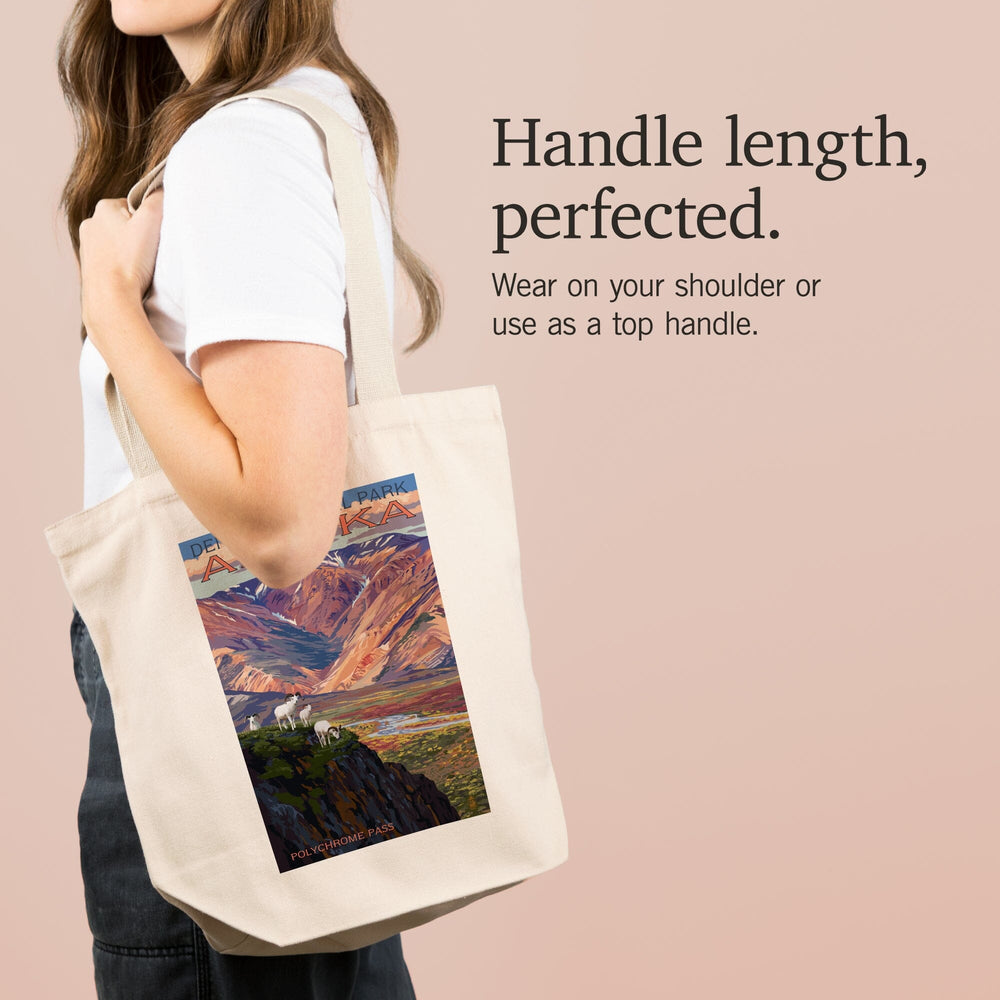 Denali National Park, Alaska, Polychrome Pass, Painterly Series, Tote Bag Totes Lantern Press 