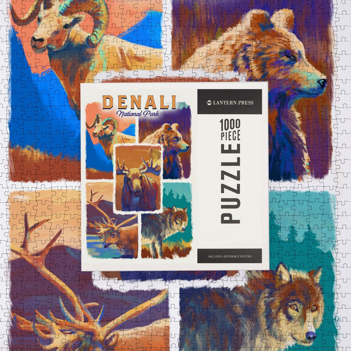 Denali National Park, Alaska, Vivid Animals, Jigsaw Puzzle Puzzle Lantern Press 