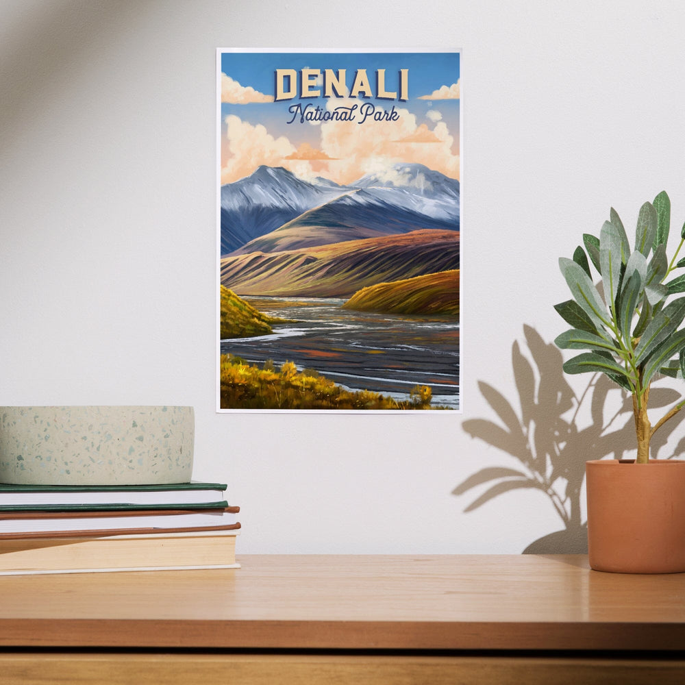 Denali National Park and Preserve, Alaska, Oil Painting, Art & Giclee Prints - Lantern Press