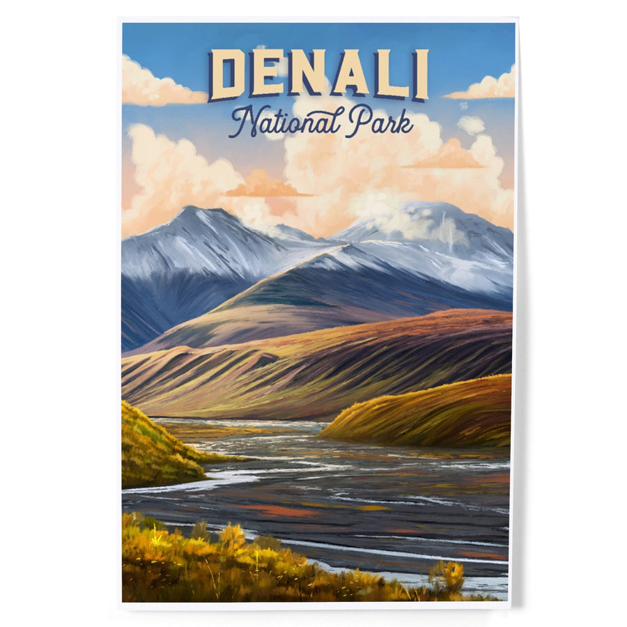 Denali National Park and Preserve, Alaska, Oil Painting, Art & Giclee Prints - Lantern Press