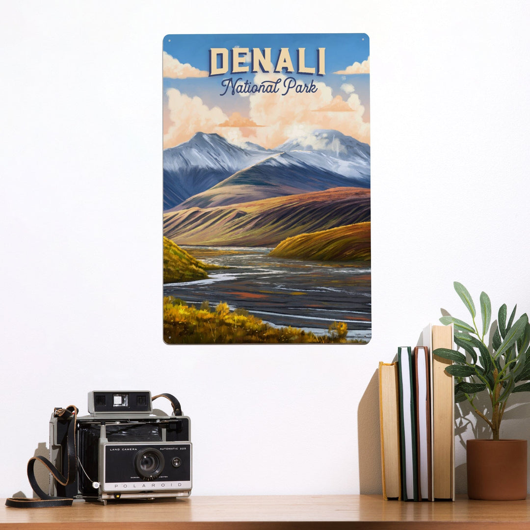 Denali National Park and Preserve, Alaska, Oil Painting, Metal Signs Metal Lantern Press 