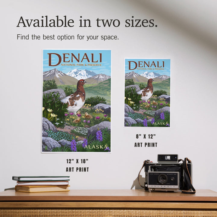 Denali National Park and Preserve, Alaska, Ptarmigan, Art & Giclee Prints Art Lantern Press 