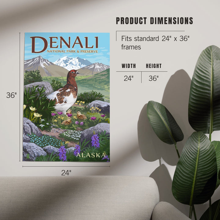 Denali National Park and Preserve, Alaska, Ptarmigan, Art & Giclee Prints Art Lantern Press 