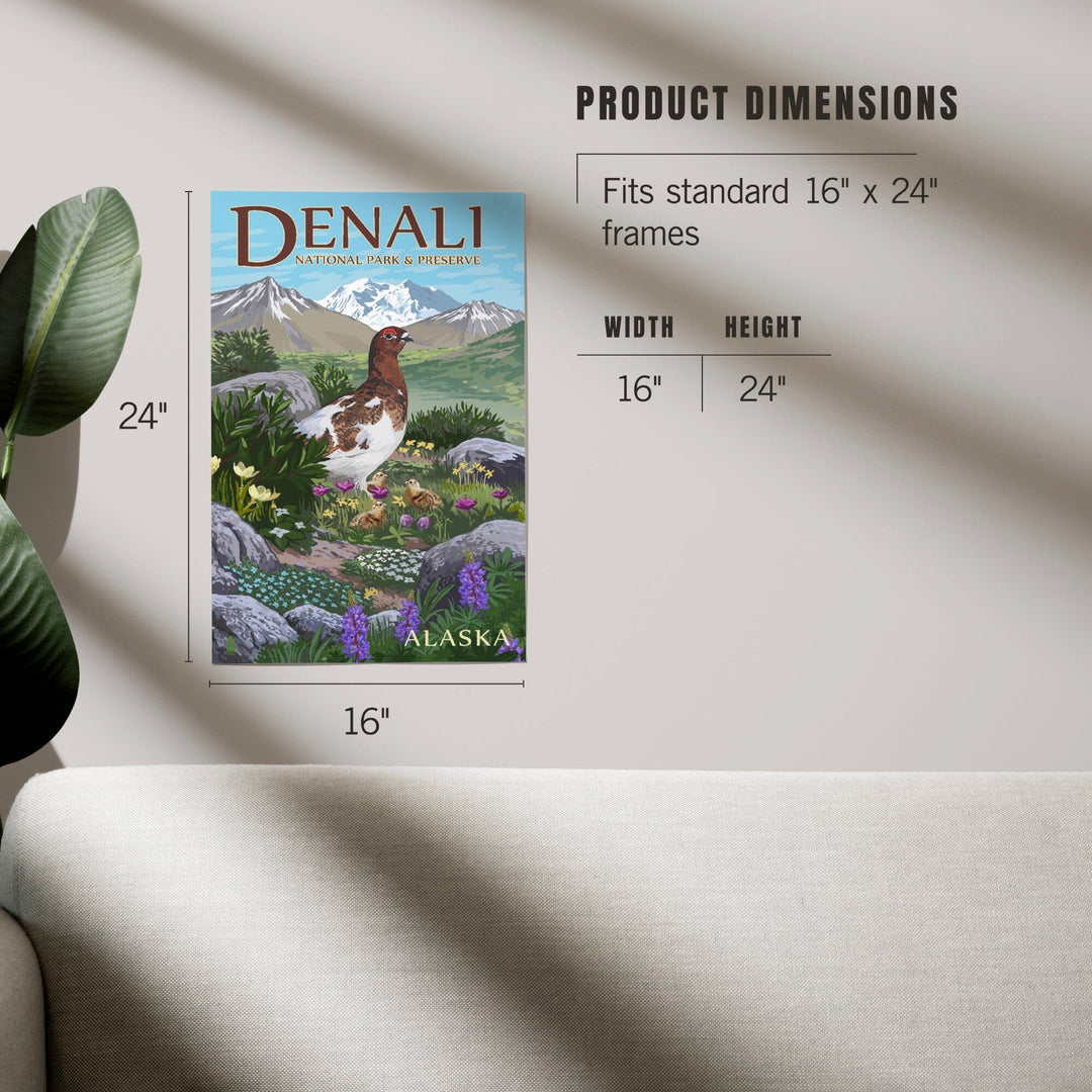 Denali National Park and Preserve, Alaska, Ptarmigan, Art & Giclee Prints Art Lantern Press 