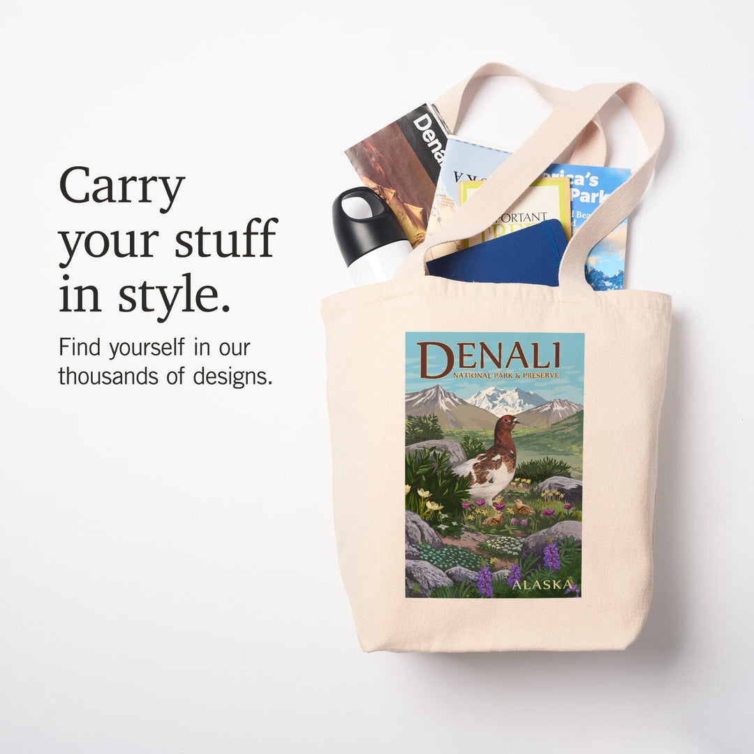 Denali National Park and Preserve, Alaska, Ptarmigan, Tote Bag Totes Lantern Press 