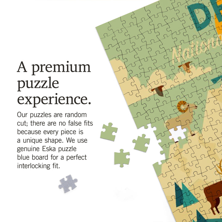 Denali National Park and Preserve, Geometric National Park Series, Jigsaw Puzzle Puzzle Lantern Press 
