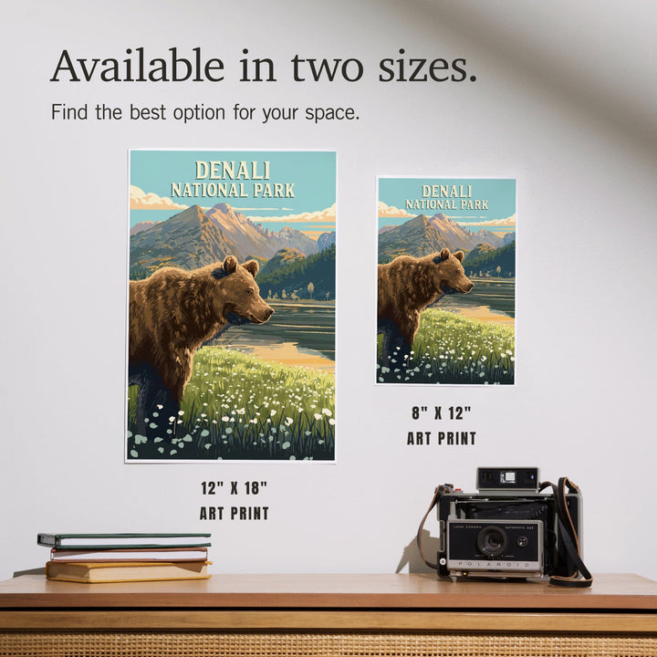 Denali National Park, Painterly, Bear, Art & Giclee Prints Art Lantern Press 