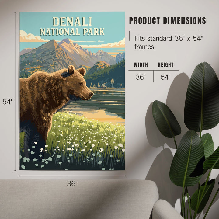 Denali National Park, Painterly, Bear, Art & Giclee Prints Art Lantern Press 