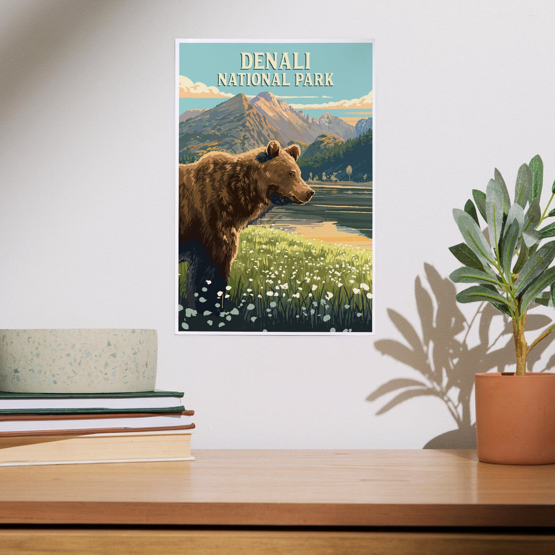 Denali National Park, Painterly, Bear, Art & Giclee Prints Art Lantern Press 