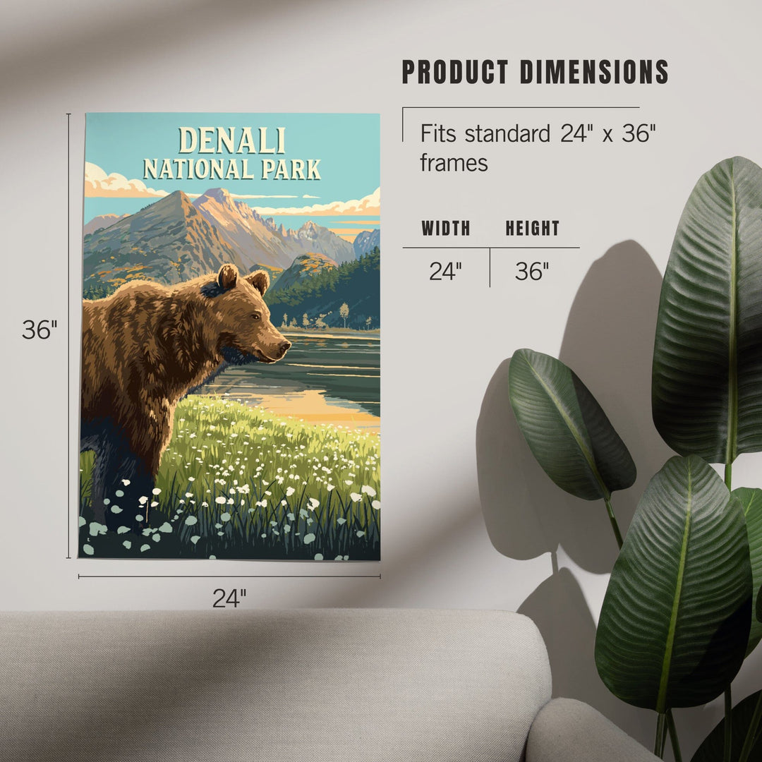 Denali National Park, Painterly, Bear, Art & Giclee Prints Art Lantern Press 