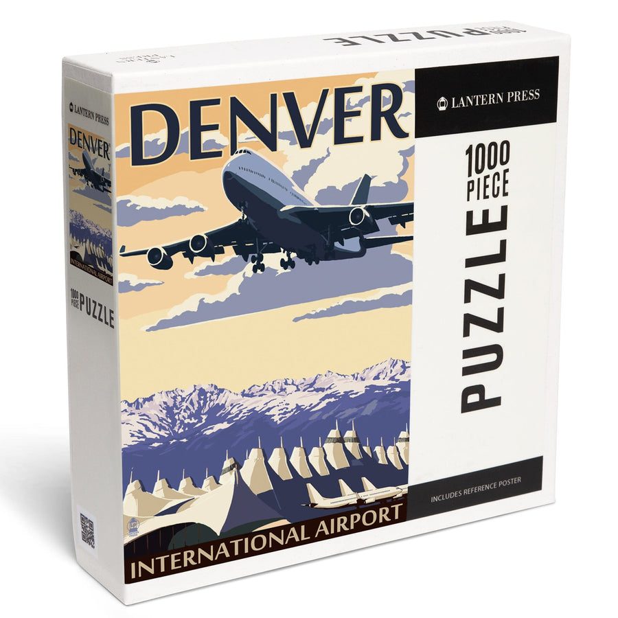 Denver, Colorado, Airport View, Jigsaw Puzzle Puzzle Lantern Press 