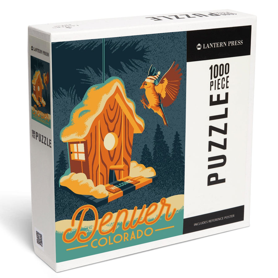 Denver, Colorado, Birdhouse, Jigsaw Puzzle Puzzle Lantern Press 