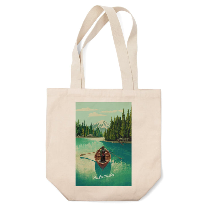 Denver, Colorado, Get Outside, Quiet Explorer, Boating, Mountain, Tote Bag Totes Lantern Press 