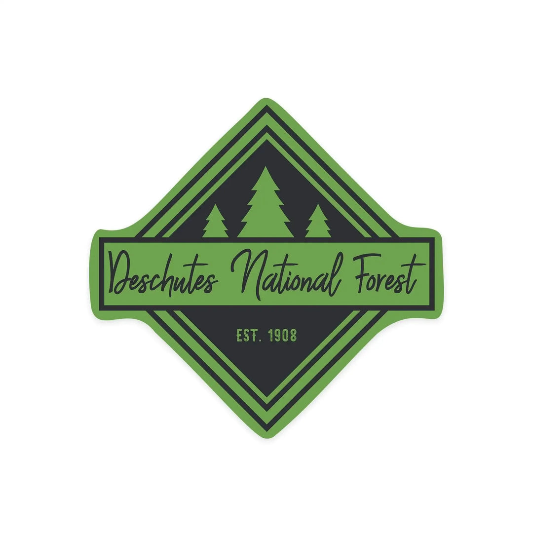 Oregon Stickers Tree Deschutes National Forest, Oregon, Trees, Square, Contour, outdoor ...