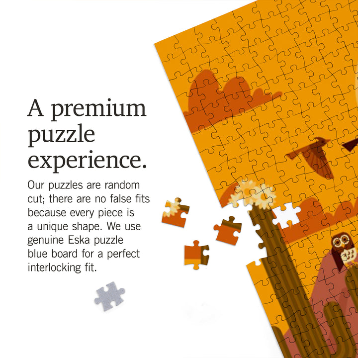 Desert, Daytime, Geometric, Jigsaw Puzzle Puzzle Lantern Press 
