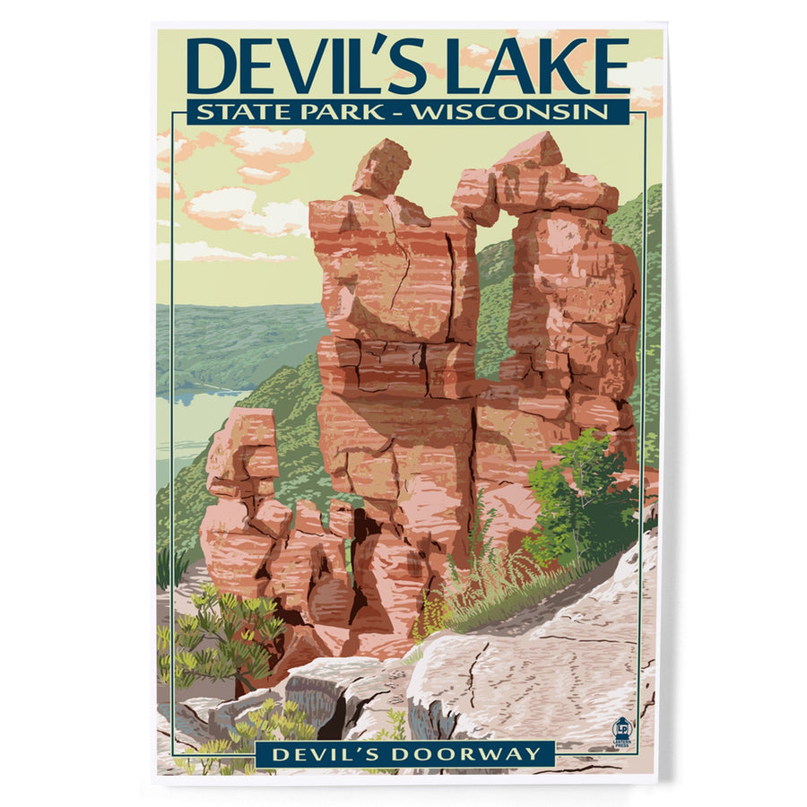 Devil's Lake Park, Wisconsin, Devil's Doorway, Art & Giclee Prints Art Lantern Press 