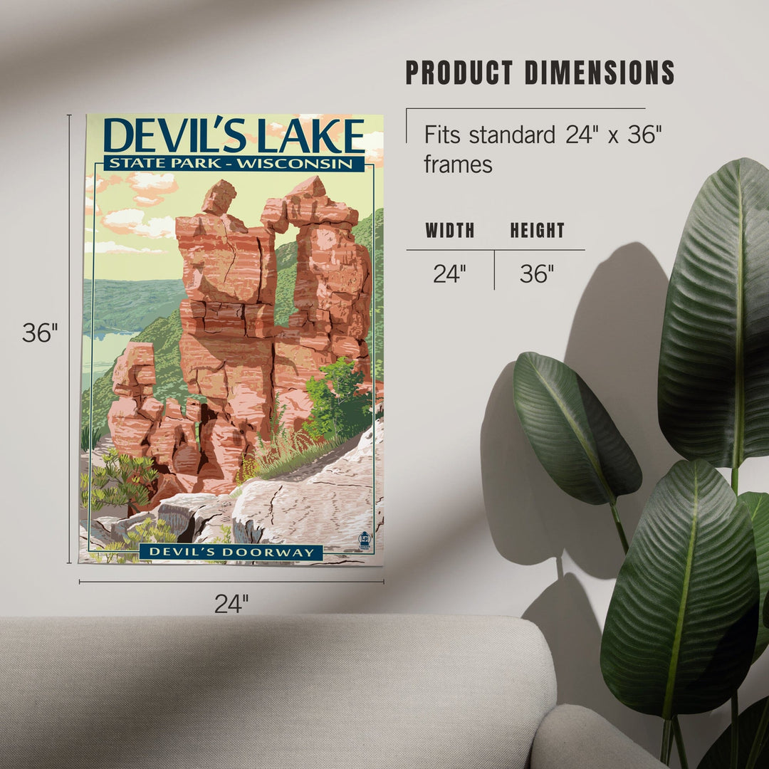 Devil's Lake Park, Wisconsin, Devil's Doorway, Art & Giclee Prints Art Lantern Press 