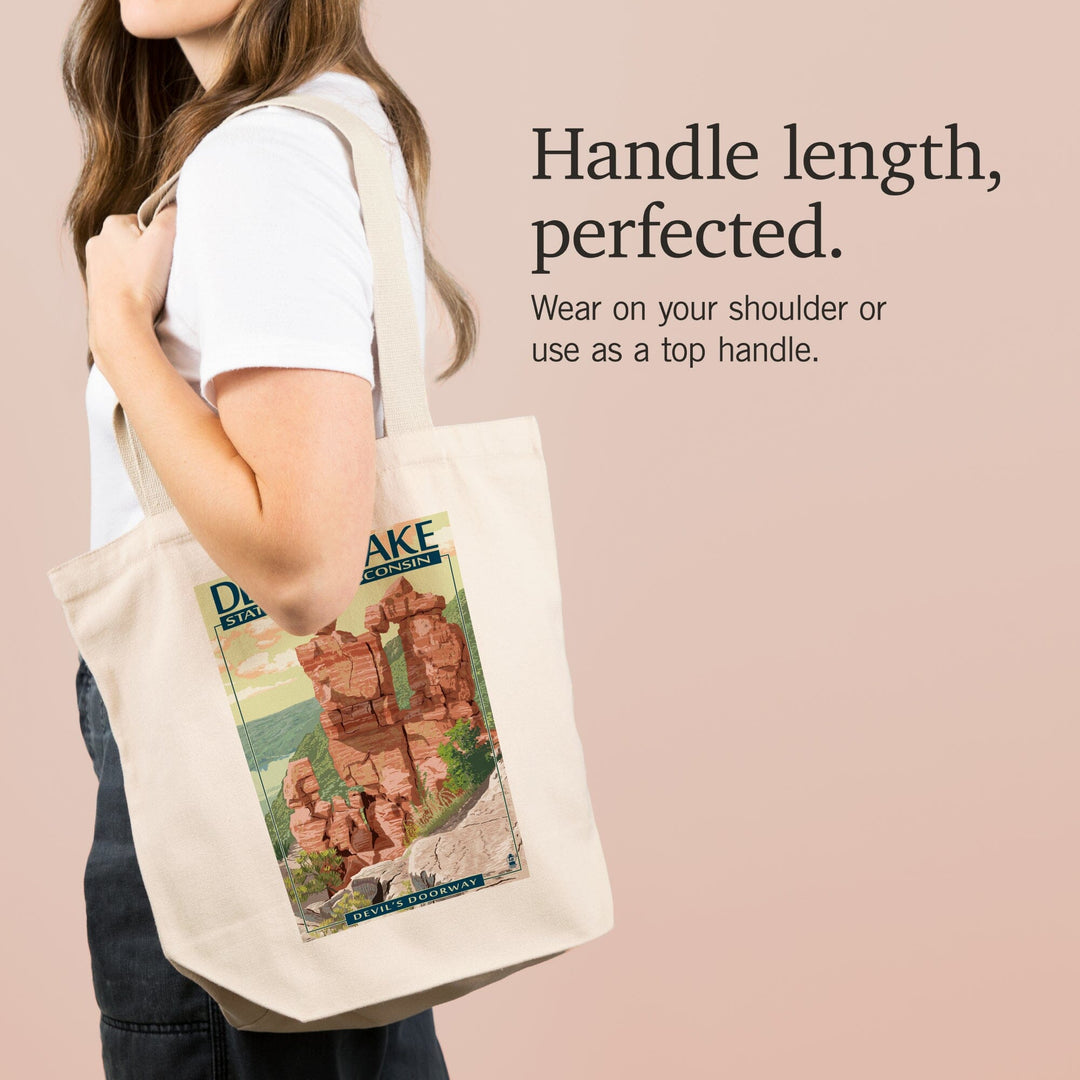 Devil's Lake Park, Wisconsin, Devil's Doorway, Tote Bag Totes Lantern Press 