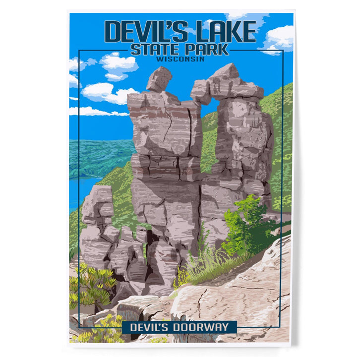 Devil's Lake State Park, Wisconsin, Devil's Doorway, Art & Giclee Prints Art Lantern Press 