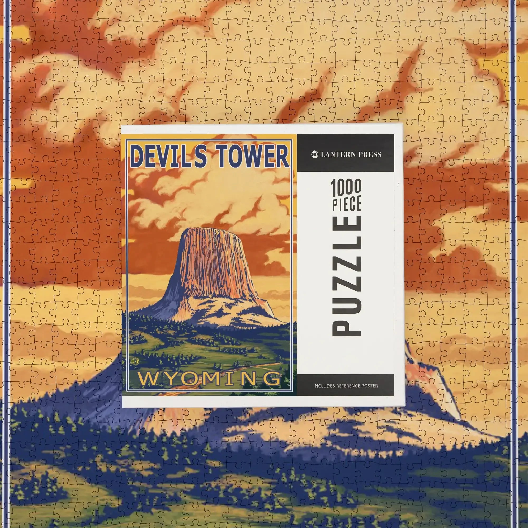 Devils Tower, Wyoming, 1000 piece jigsaw puzzle – Lantern Press