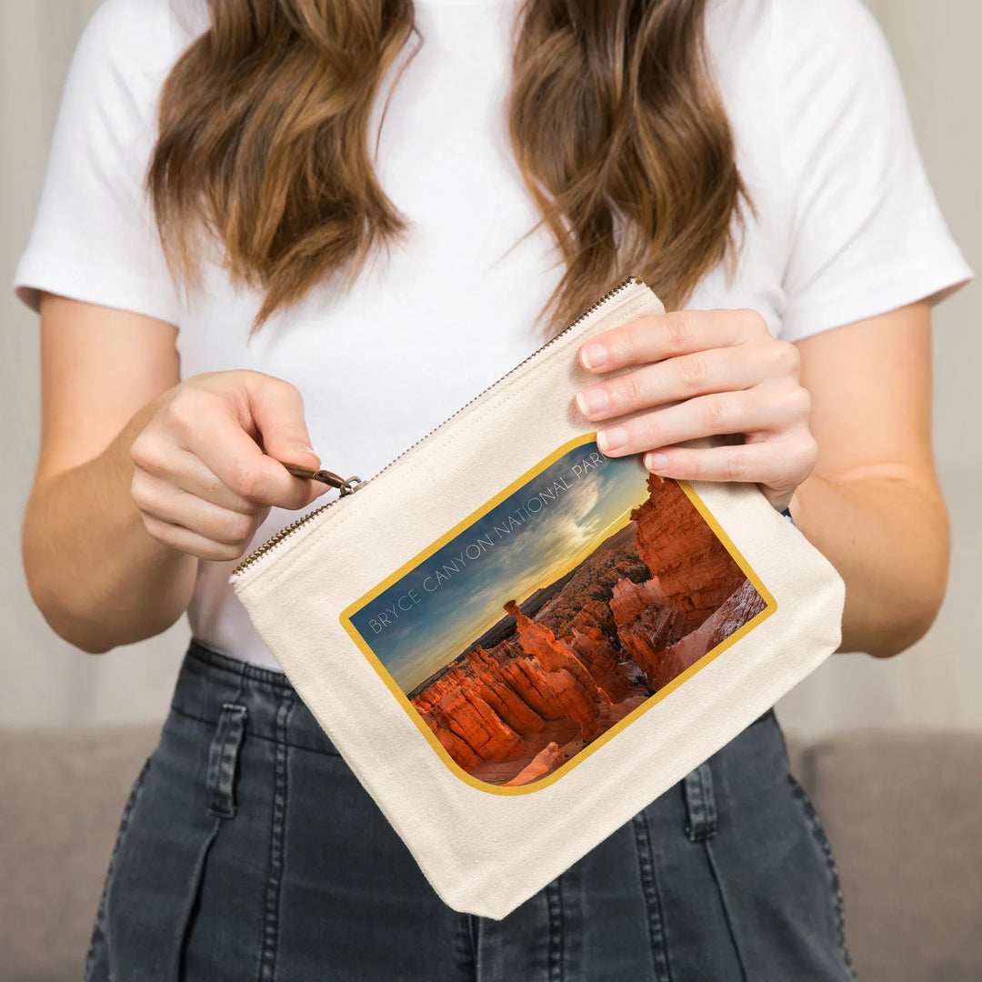Bryce Canyon National Park, Utah, Thor's Hammer Sunrise, Photo, Organic Cotton Zipper Pouch, Go Bag