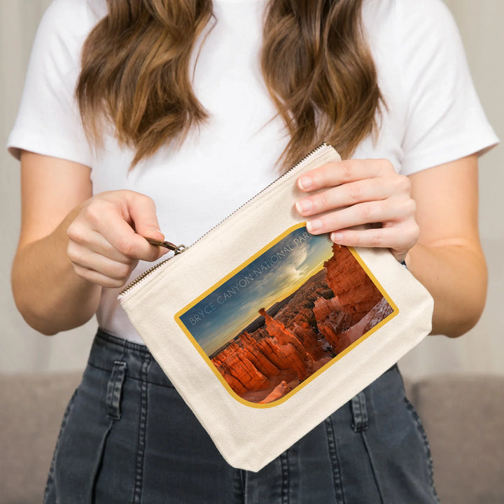 Bryce Canyon National Park, Utah, Thor's Hammer Sunrise, Photo, Organic Cotton Zipper Pouch, Go Bag