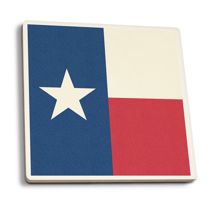 Texas Flag, Letterpress, Coaster Set
