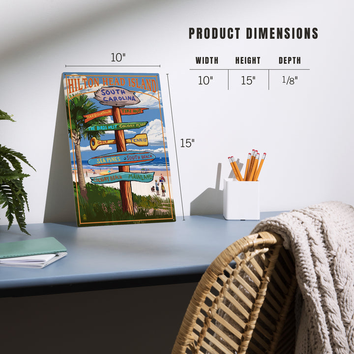 Hilton Head Island, South Carolina, Destinations Sign, Wood Sign and Postcards