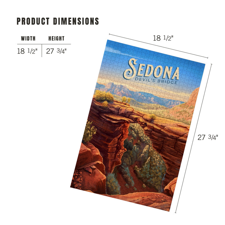 Sedona, Arizona, Oil Painting, Devil's Bridge, 1000 Piece Jigsaw Puzzle