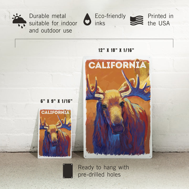 California, Vivid, Moose, Metal Signs