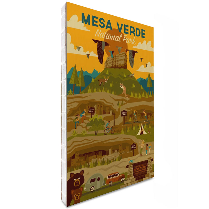 Lined 6x9 Journal, Mesa Verde National Park, Geometric National Park Series, Lay Flat, 193 Pages, FSC paper
