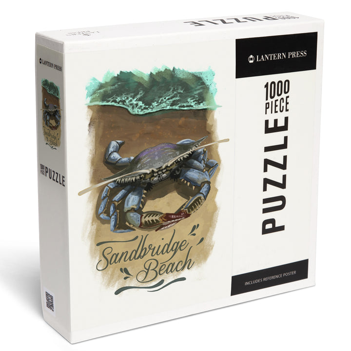 Norfolk, Virginia, Watercolor, Blue Crab, 1000 Piece Jigsaw Puzzle