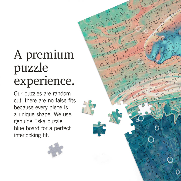Fluid Linework, Beluga Whale, 1000 Piece Jigsaw Puzzle