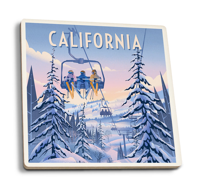 California, Chill on the Uphill, Ski Lift, Coaster Set
