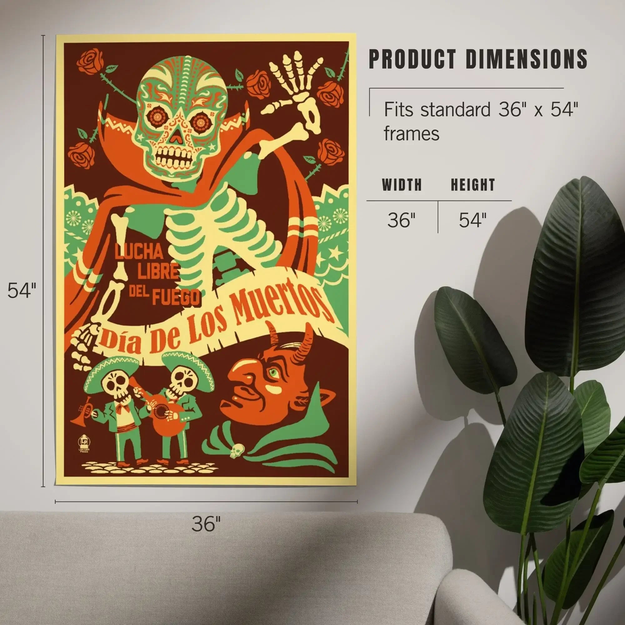 Dia de los Muertos (Day of the Dead), Lucha Libre del Fuego art