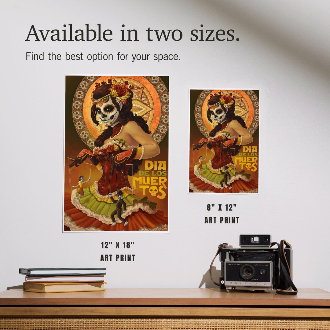 Dia De Los Muertos Marionettes, Day of the Dead, Art & Giclee Prints - Lantern Press