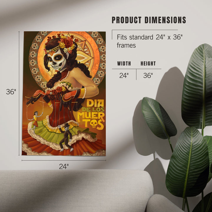 Dia De Los Muertos Marionettes, Day of the Dead, Art & Giclee Prints - Lantern Press