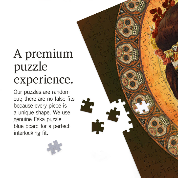 Dia De Los Muertos Marionettes, Day of the Dead, Jigsaw Puzzle Puzzle Lantern Press 
