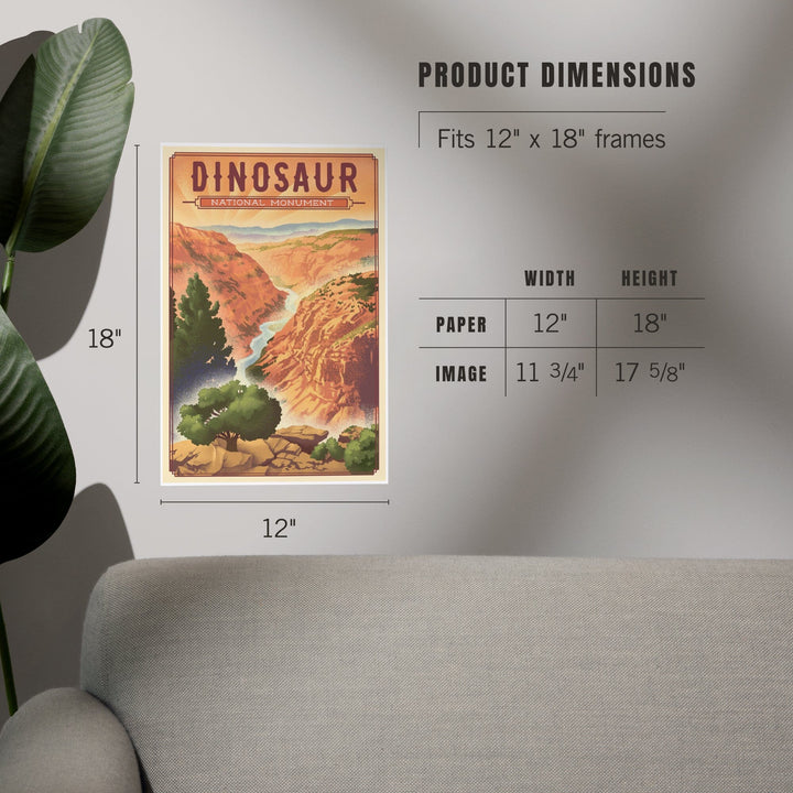 Dinosaur National Monument, Colorado, Lithograph, Art & Giclee Prints Art Lantern Press 