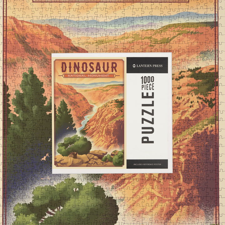Dinosaur National Monument, Colorado, Lithograph, Jigsaw Puzzle Puzzle Lantern Press 