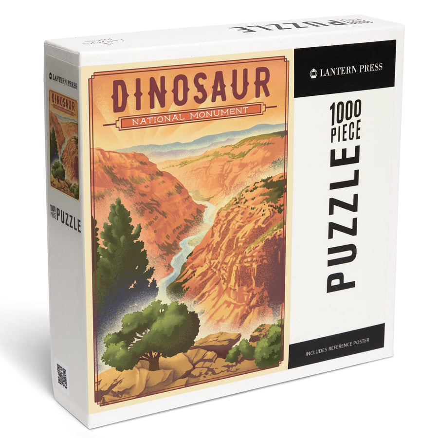 Dinosaur National Monument, Colorado, Lithograph, Jigsaw Puzzle Puzzle Lantern Press 