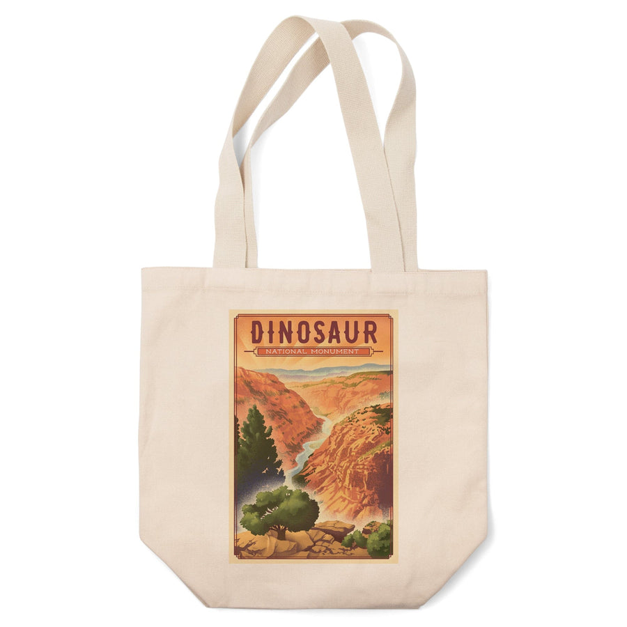 Dinosaur National Monument, Colorado, Lithograph, Lantern Press Artwork, Tote Bag Totes Lantern Press 