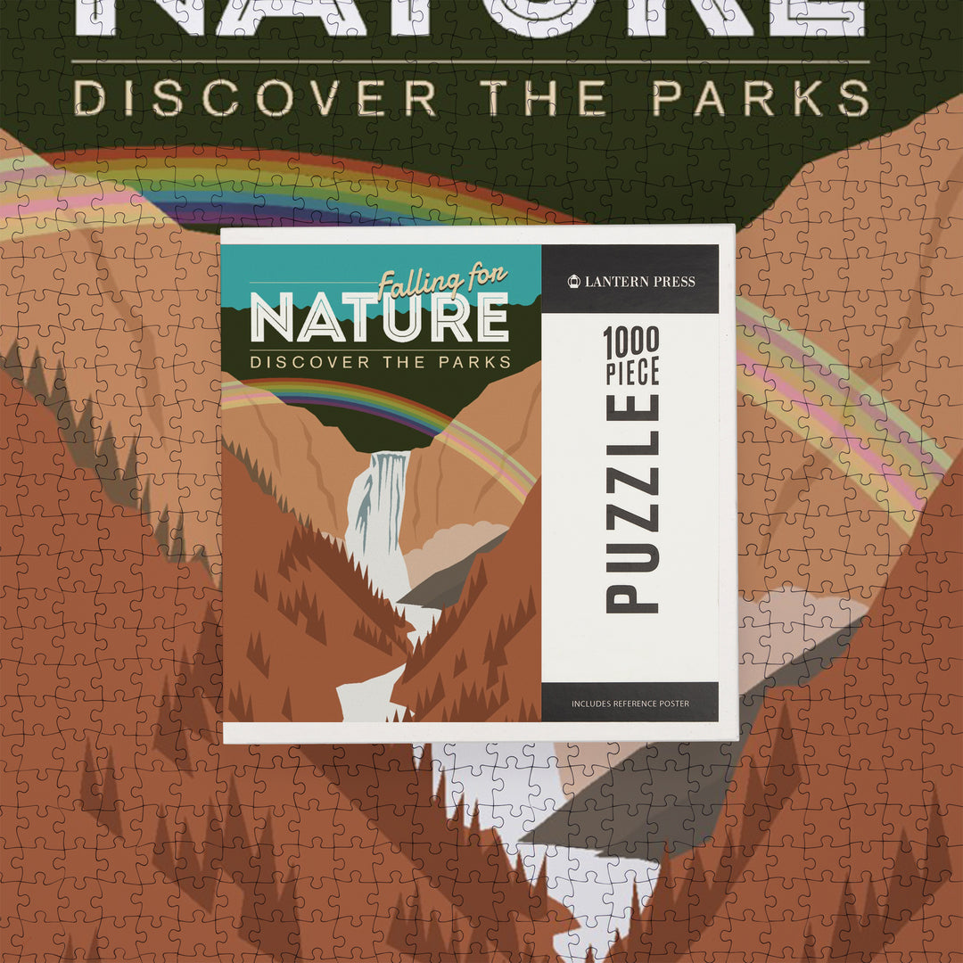 Discover the Parks, Falling for Nature, Jigsaw Puzzle Puzzle Lantern Press 