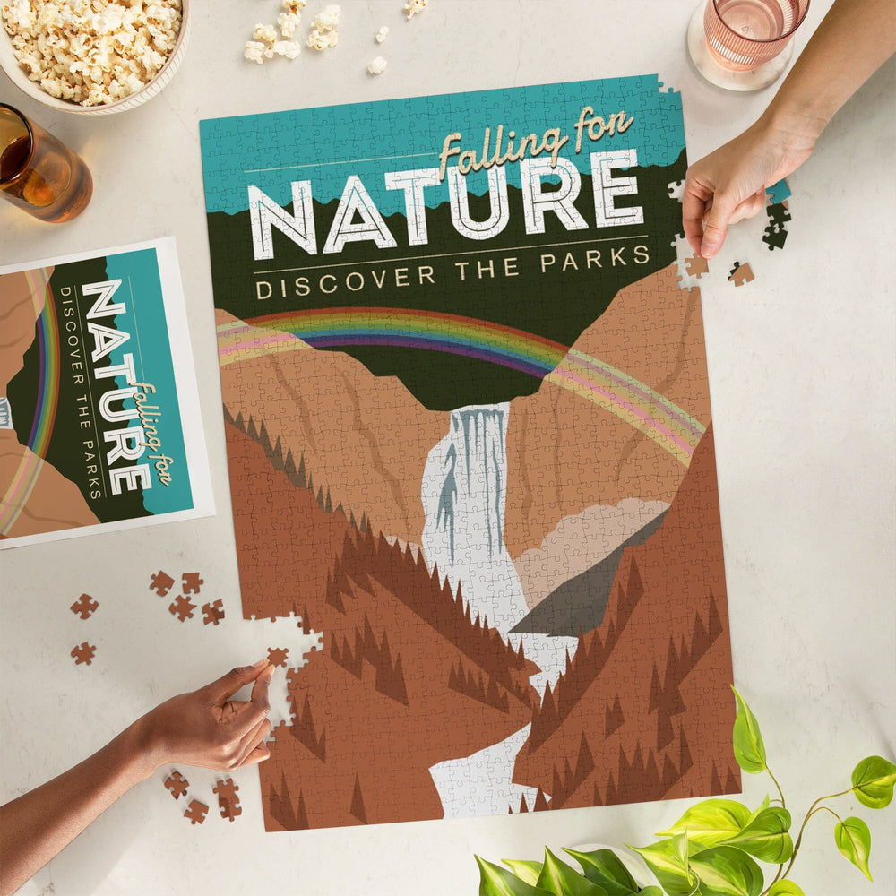 Discover the Parks, Falling for Nature, Jigsaw Puzzle Puzzle Lantern Press 