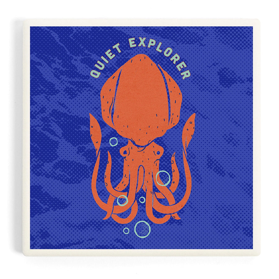 Dockside Collection, Quiet Explorer, Squid, Coasters Coasters Lantern Press 