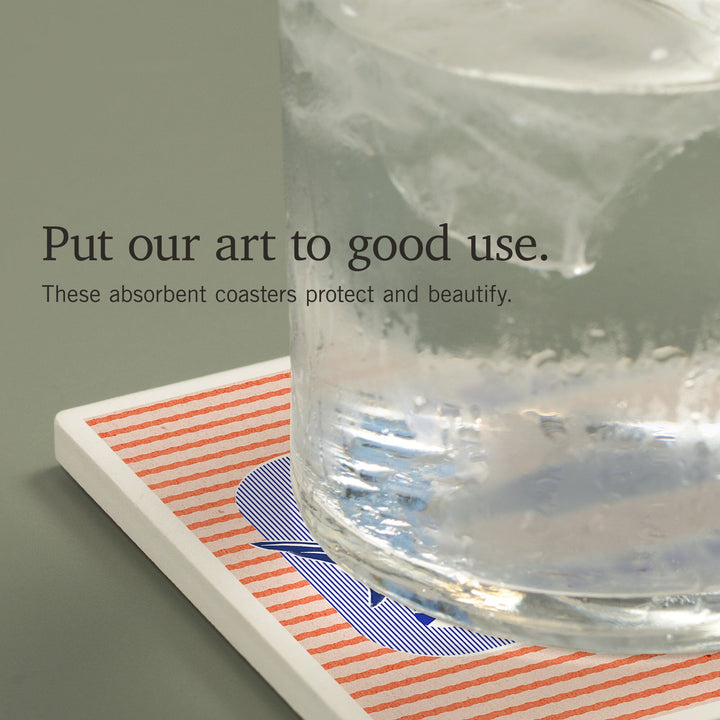 Dockside Series, Shark, Coasters Coasters Lantern Press 