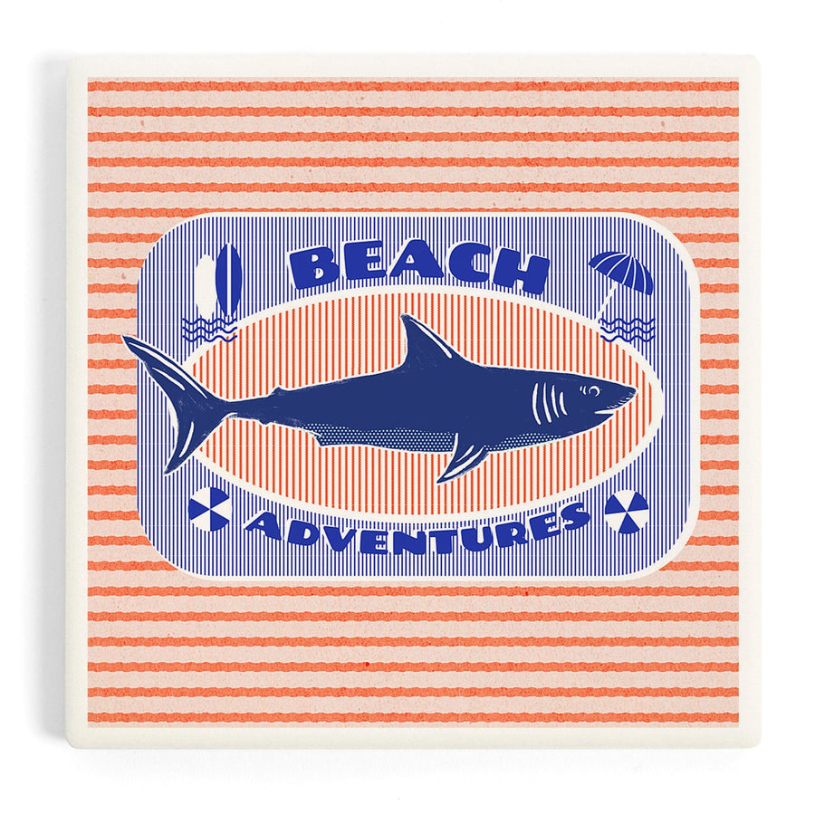 Dockside Series, Shark, Coasters Coasters Lantern Press 
