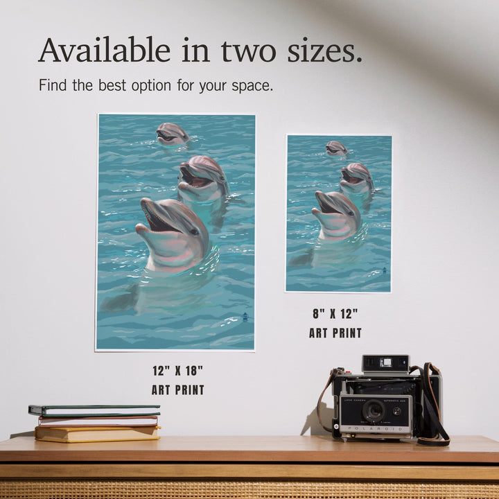 Dolphins, Art & Giclee Prints Art Lantern Press 