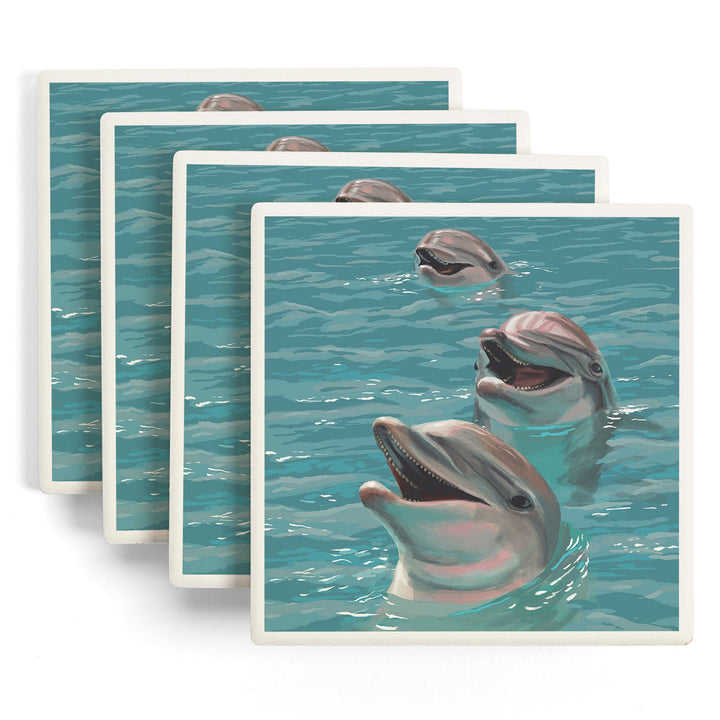 Dolphins, Coasters Coasters Lantern Press 