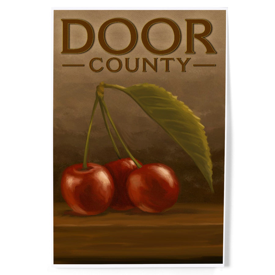 Door County, Wisconsin, Cherries, Oil Painting, Art & Giclee Prints Art Lantern Press 